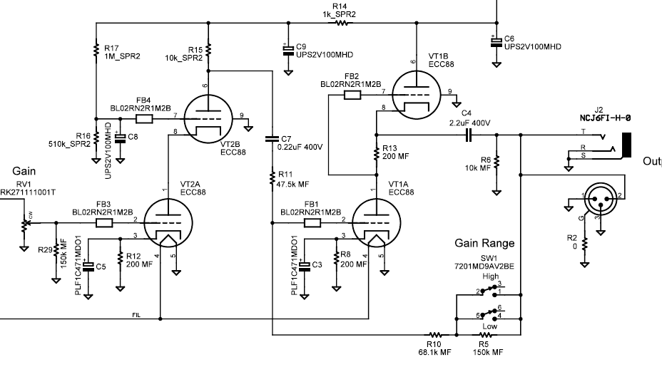 Схема лампового фонокорректора luxman