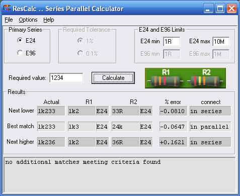 resistor combination calculator